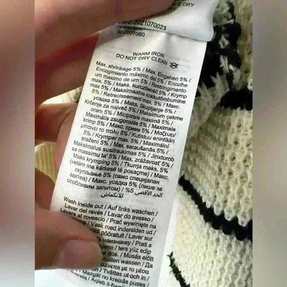 Vera Moda Womens Chunky Leanna Knit Striped Preppy Prep Fisherman Sweater XS - Picture 8 of 16